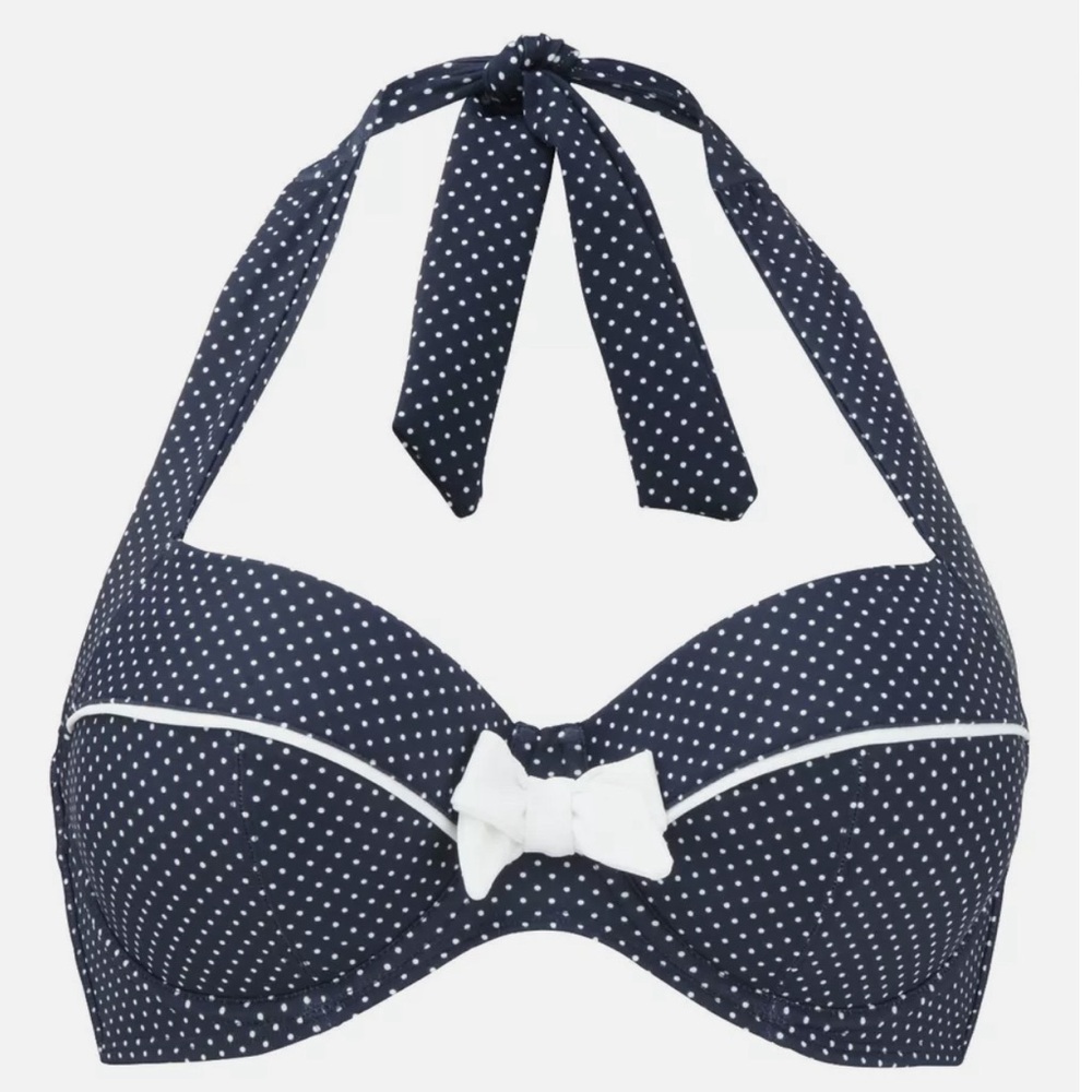 NWT Panache Britt Halter Bikini Top UK 36FF